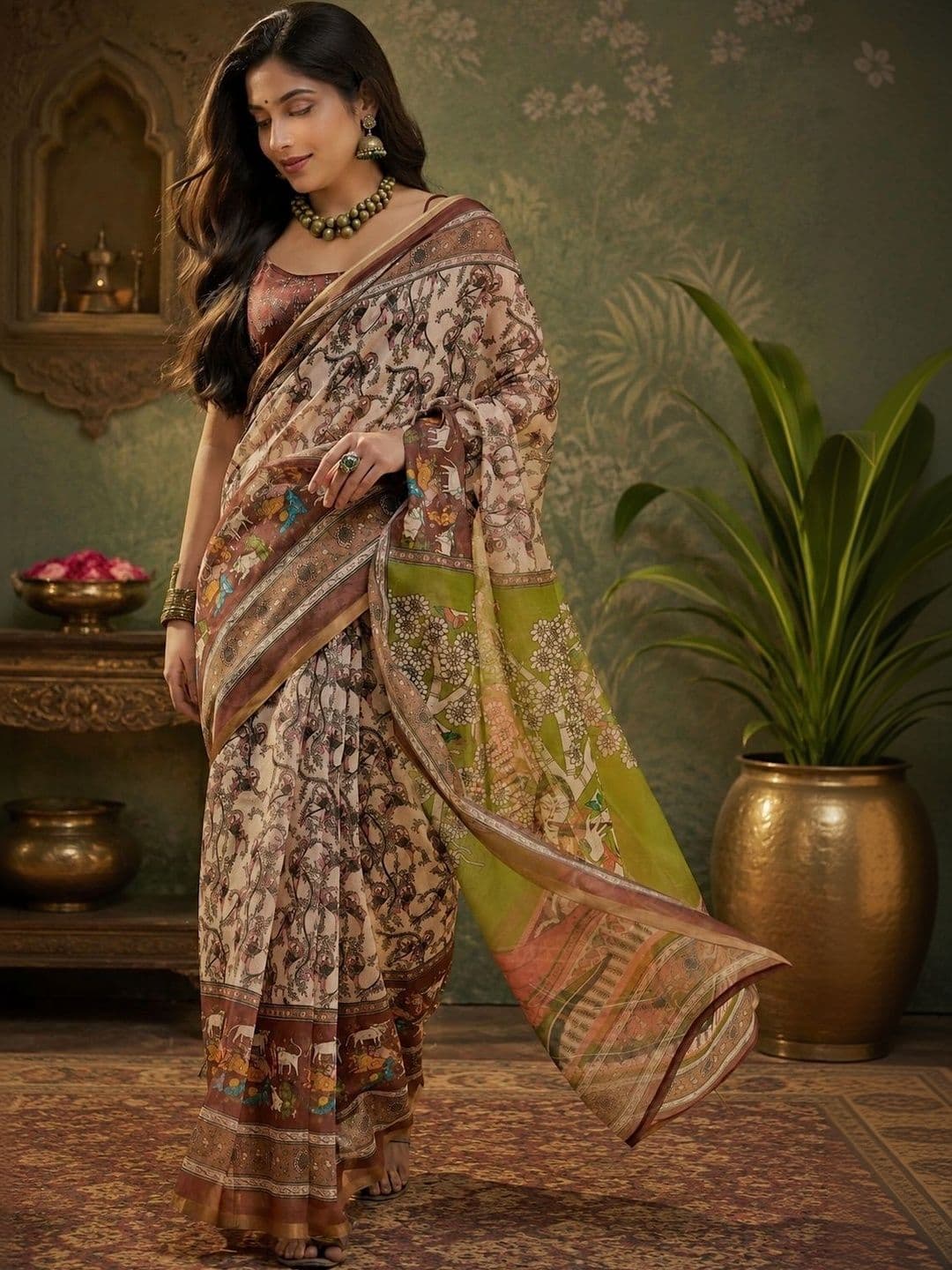 BORAD FASHION Warli Designer Chanderi Saree - view 1
