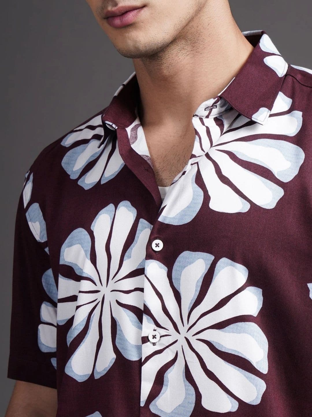 PAUL STREET Men Relaxed Floral Printed Casual Shirt thumbnail 5