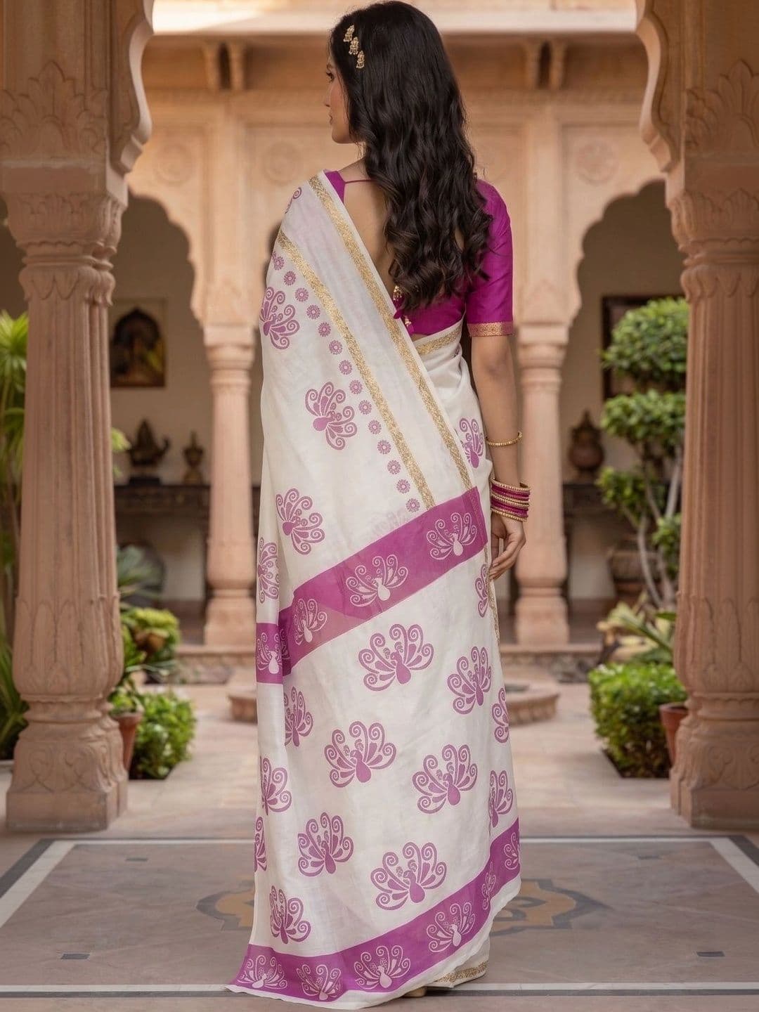 BORAD FASHION Designer Chanderi Saree thumbnail 2