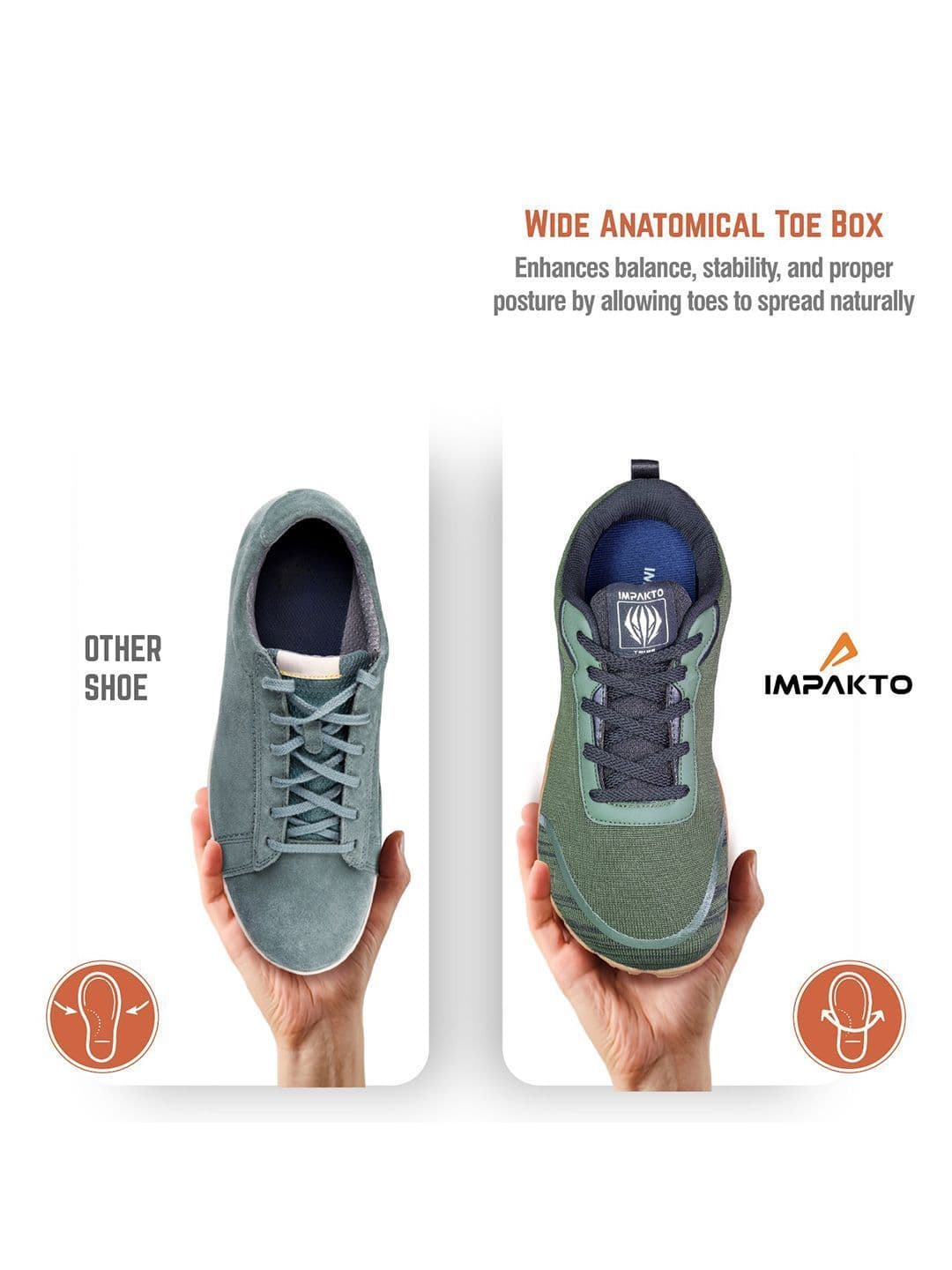 IMPAKTO Men Barefoot Earthen Shoes- Wide Toe Box- Lightweight shoes for Training & Workout thumbnail 2