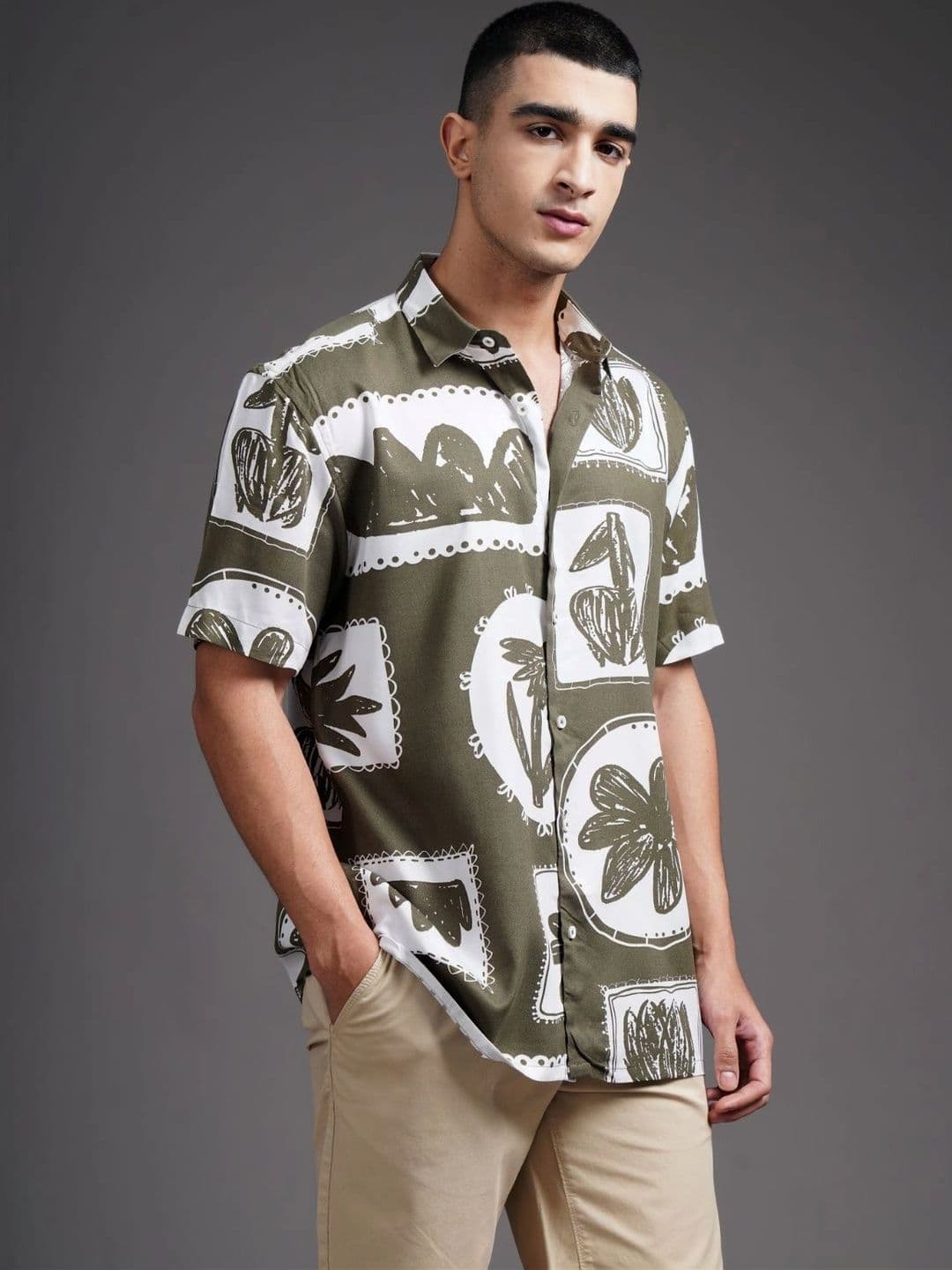 PAUL STREET Men Relaxed Printed Casual Shirt thumbnail 2