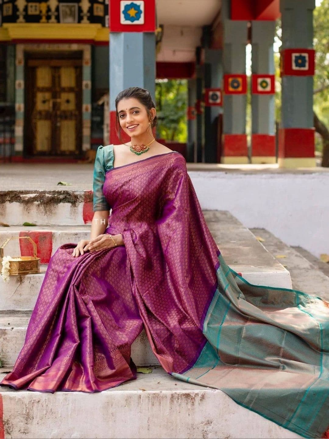 revika Woven Design Zari Art Silk Designer Kanjeevaram Saree thumbnail 6