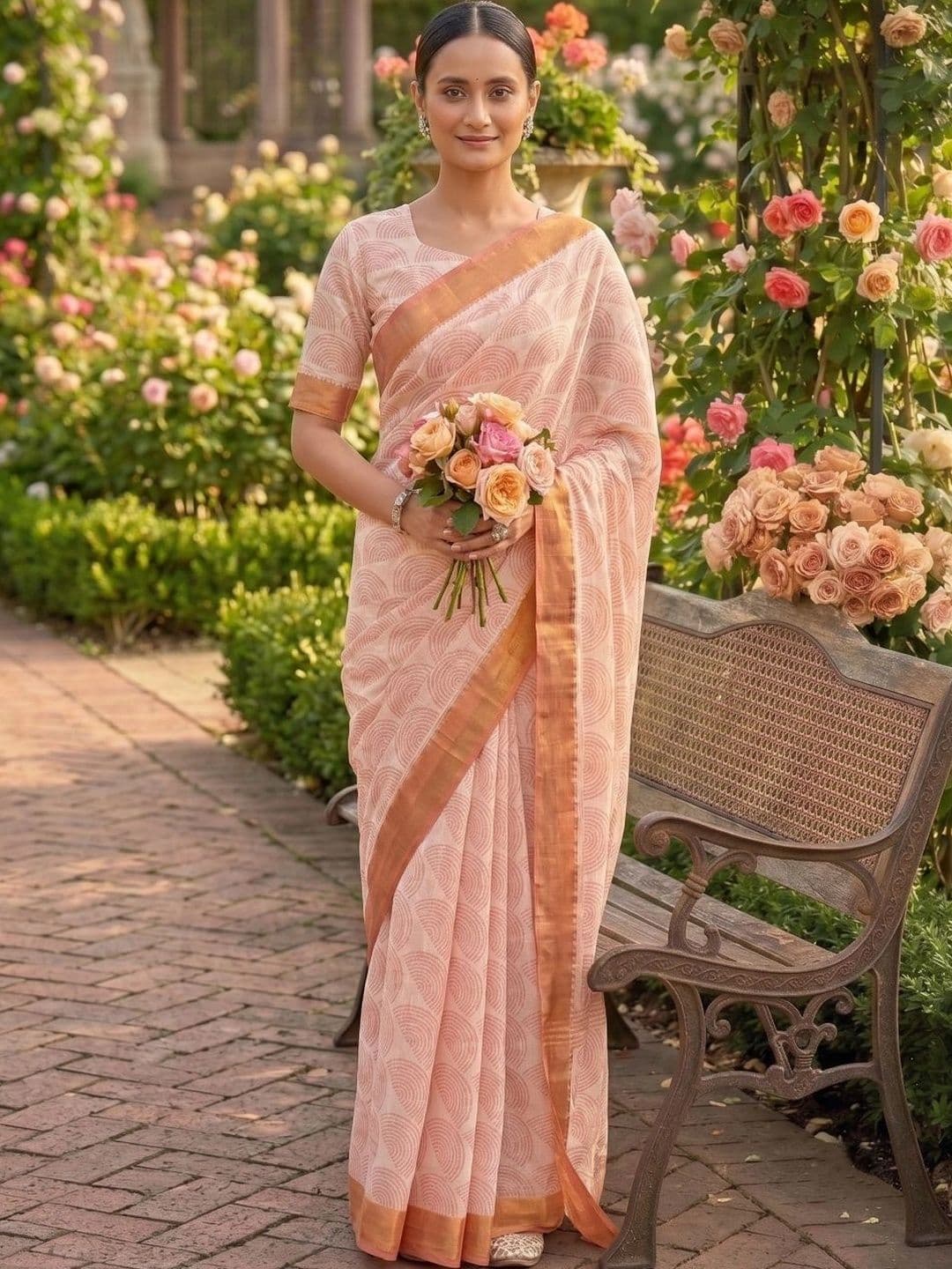 BORAD FASHION Designer Chanderi Saree thumbnail 2