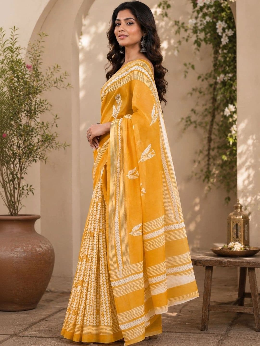 BORAD FASHION Designer Chanderi Saree thumbnail 4