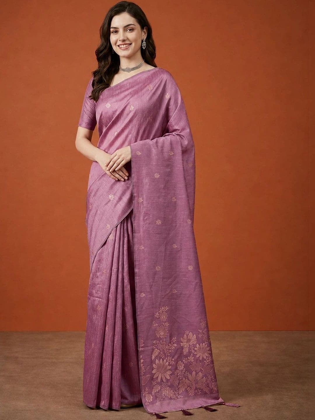 Suha Embroidered Silk Cotton Saree thumbnail 5