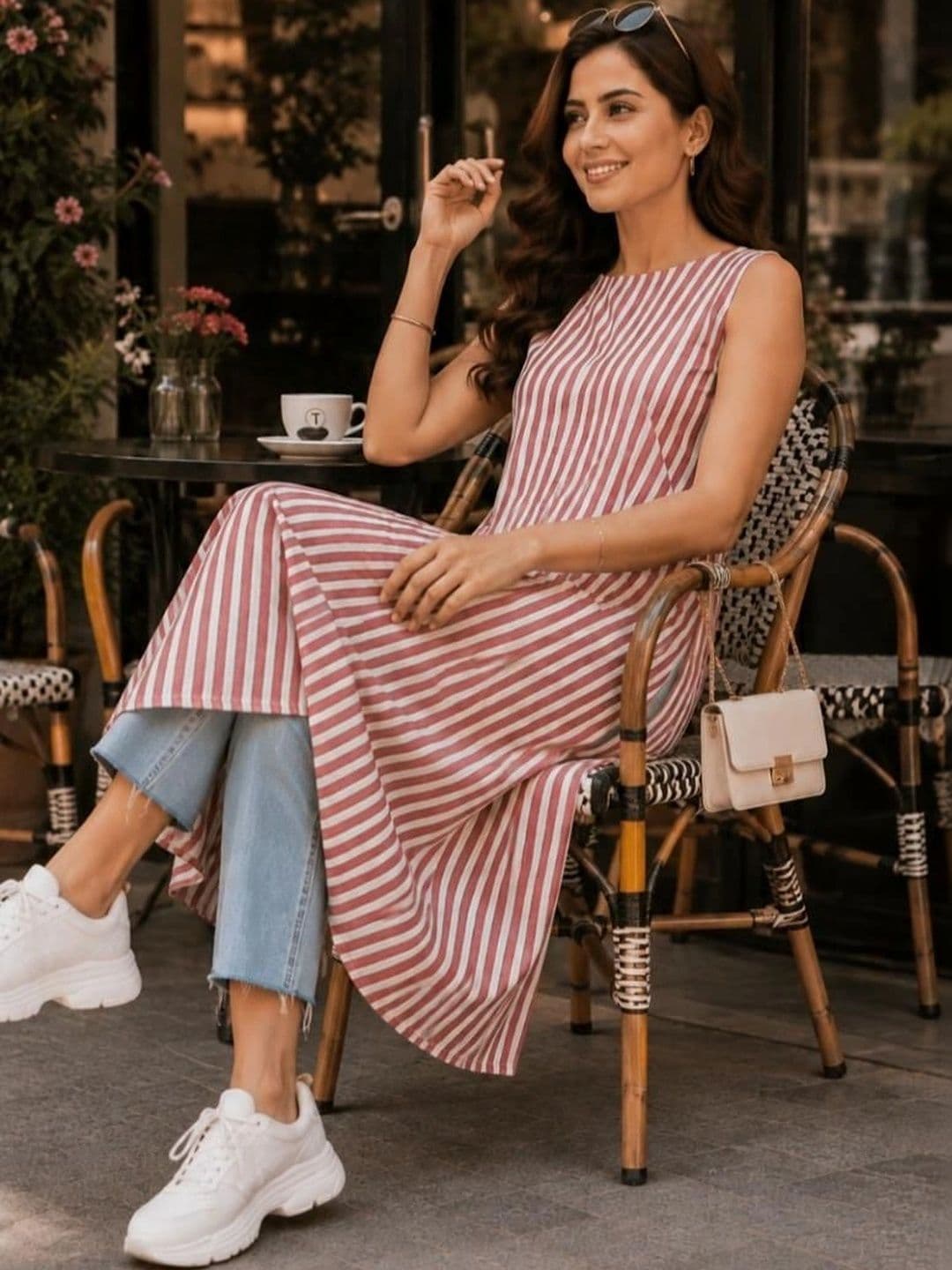 BEEGET FASHION Printed Pure Cotton Kurti thumbnail 4