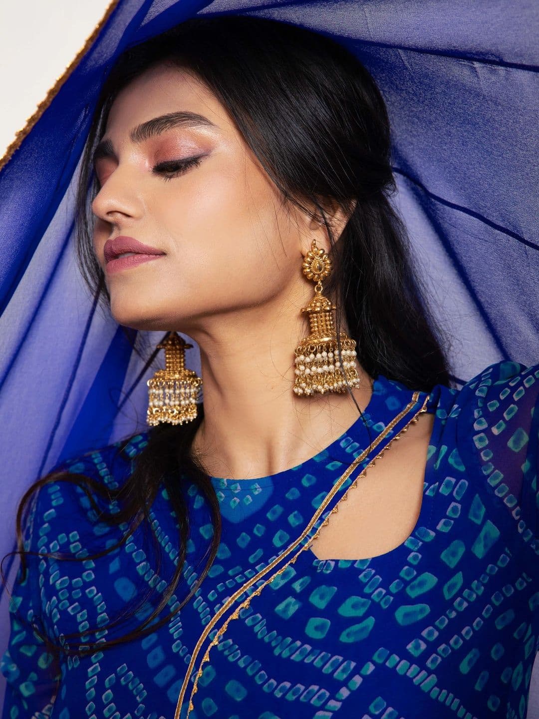 NEW UNIQUE DESI Printed Ready to Wear Lehenga & Blouse Taping thumbnail 4