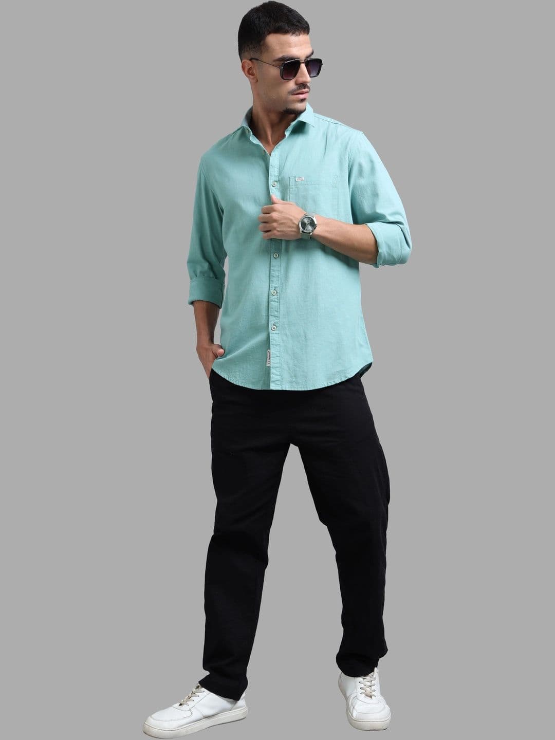 U.S. PITCHERS Men Modern Slim Fit Casual Shirt thumbnail 6