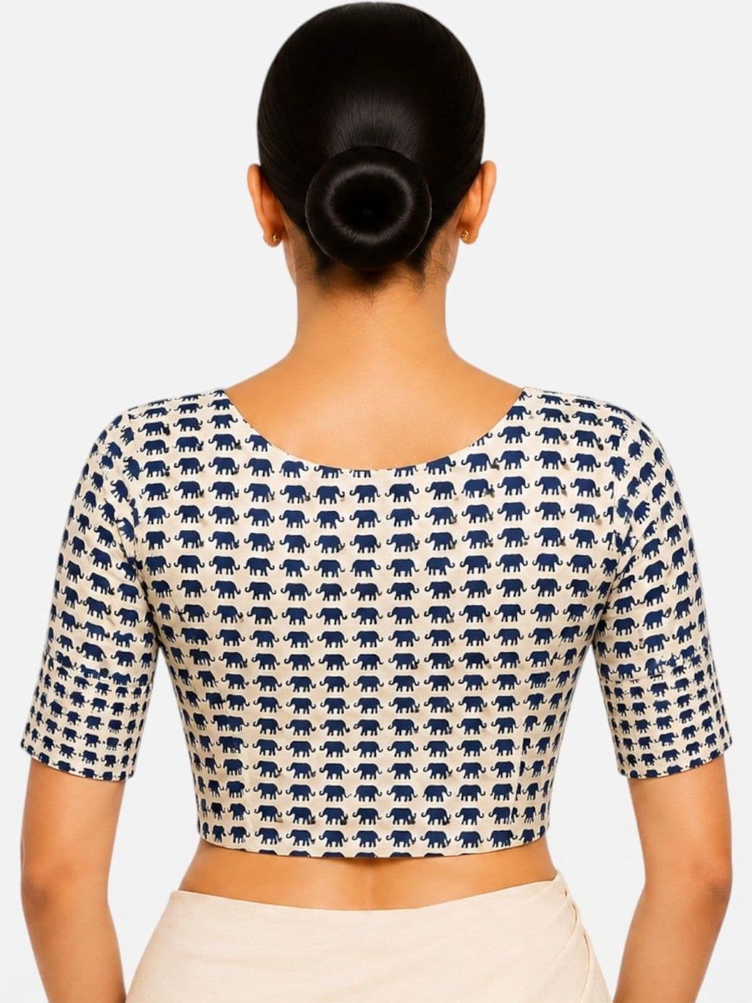 Biyu Cotton Printed Saree Blouse thumbnail 4