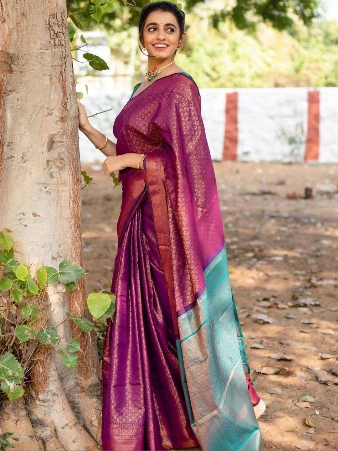 revika Woven Design Zari Art Silk Designer Kanjeevaram Saree thumbnail 2