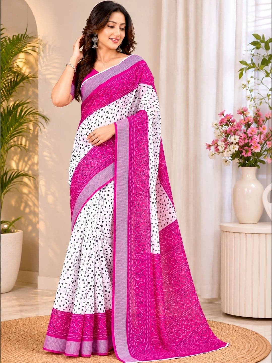 BORAD FASHION Women Designer Chanderi Saree - view 1