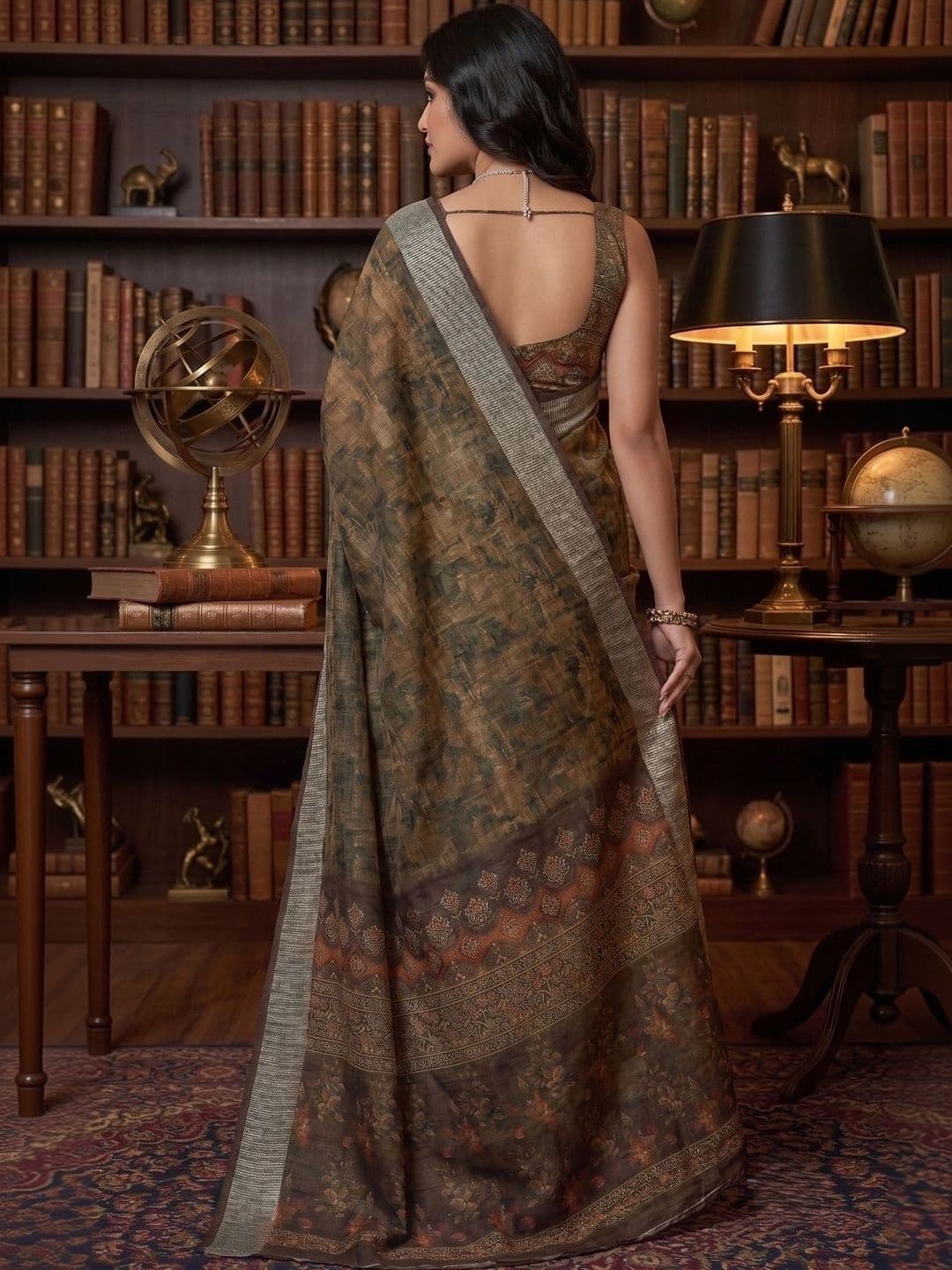 BORAD FASHION Designer Chanderi Saree thumbnail 2