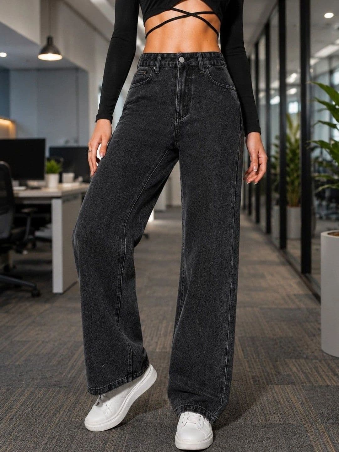 DENIMLOOK Women Machine Wash Flared High-Rise Jeans - view 1