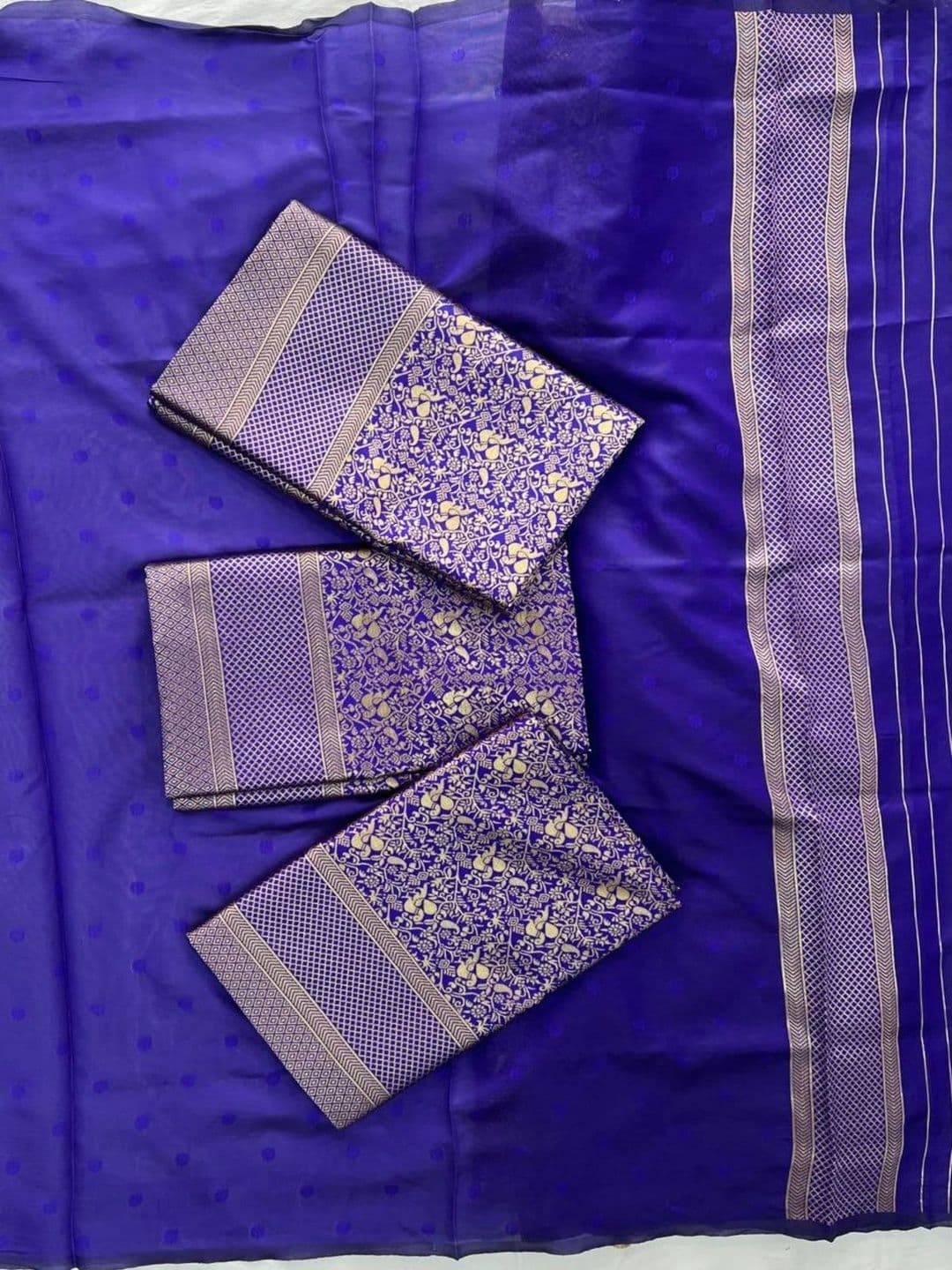 KALINI Woven Design Zari Silk Blend Heavy Work Kanjeevaram Saree thumbnail 6