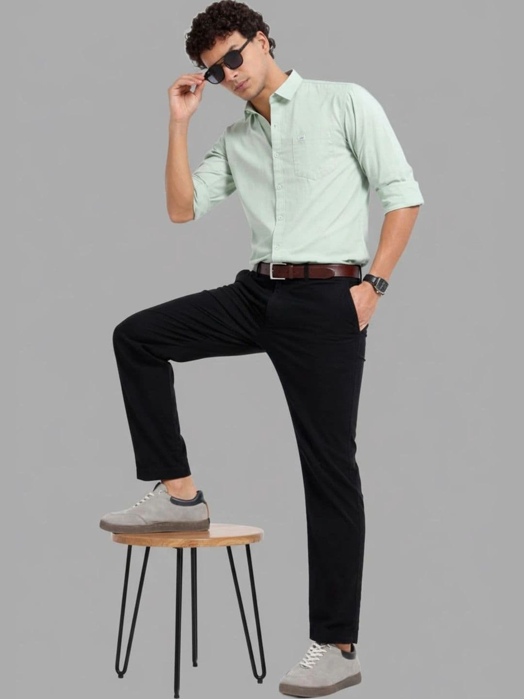 U.S. PITCHERS Men Modern Slim Fit Casual Shirt thumbnail 2