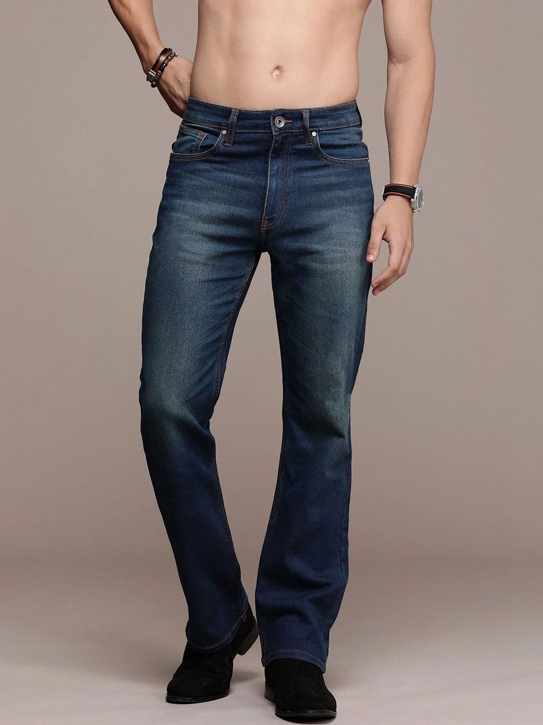 stylefabs Men Jean Bootcut Mid-Rise Stretchable Jeans - view 1