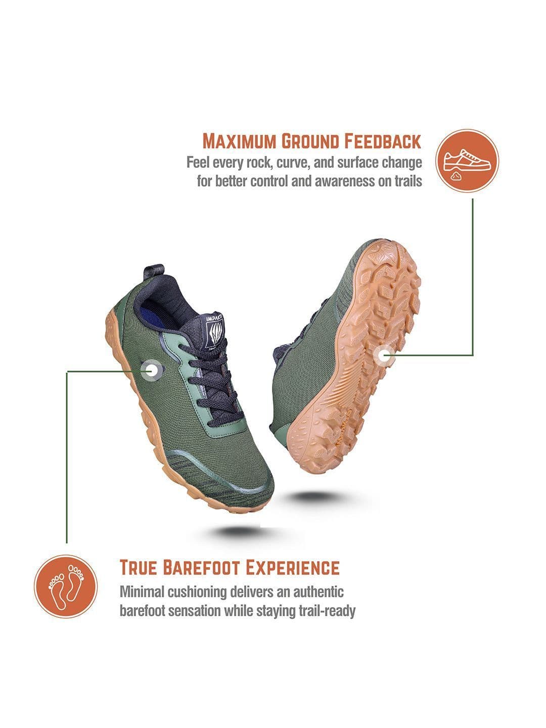 IMPAKTO Men Barefoot Earthen Shoes- Wide Toe Box- Lightweight shoes for Training & Workout thumbnail 3