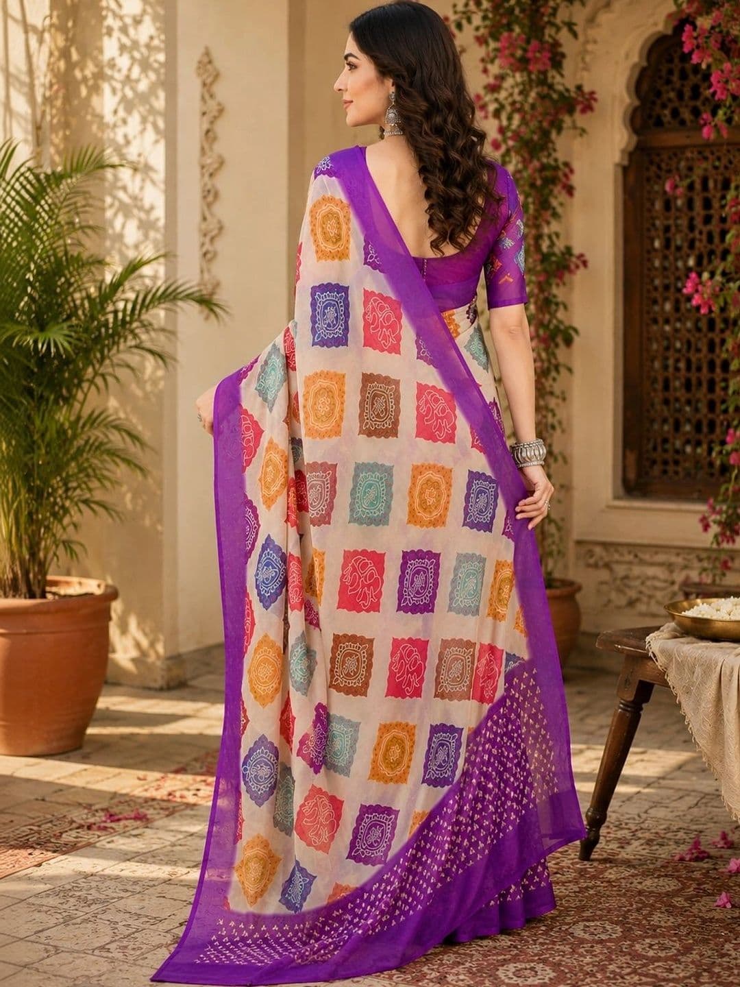 BORAD FASHION Designer Chanderi Saree thumbnail 3