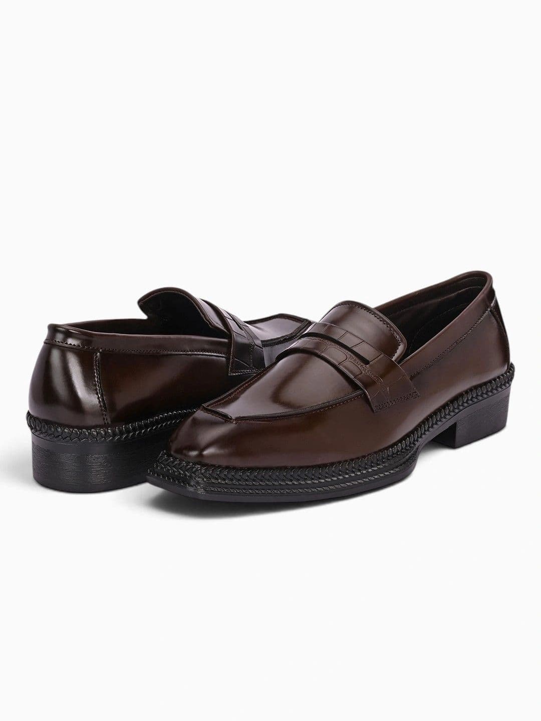 House of Pataudi Men Leather Formal Loafers thumbnail 5