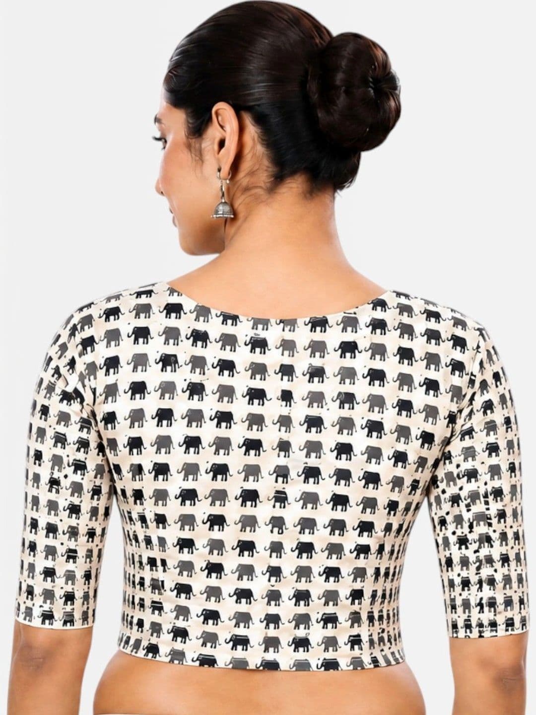 Biyu Cotton Printed Saree Blouse thumbnail 5
