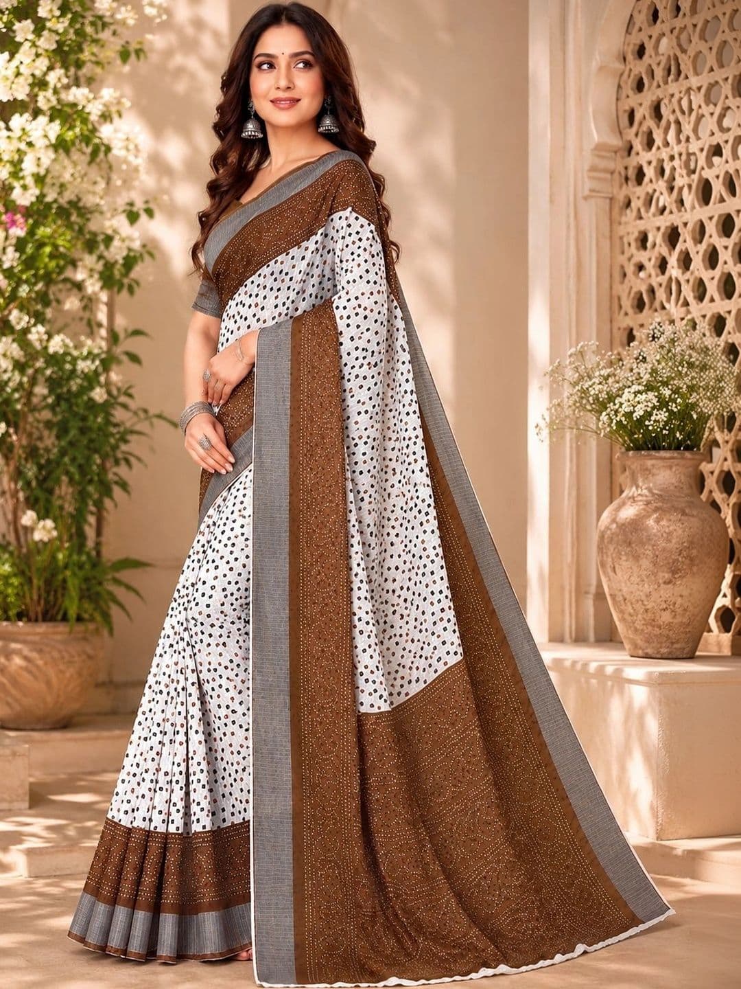 BORAD FASHION Women Designer Chanderi Saree - view 1