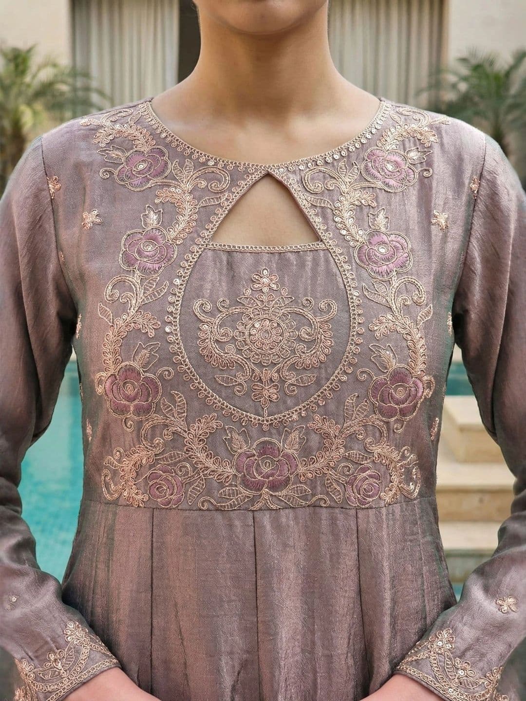 all about you Women Ethnic Motifs Embroidered Regular Thread Work Kurta with Trousers & With Dupatta thumbnail 5