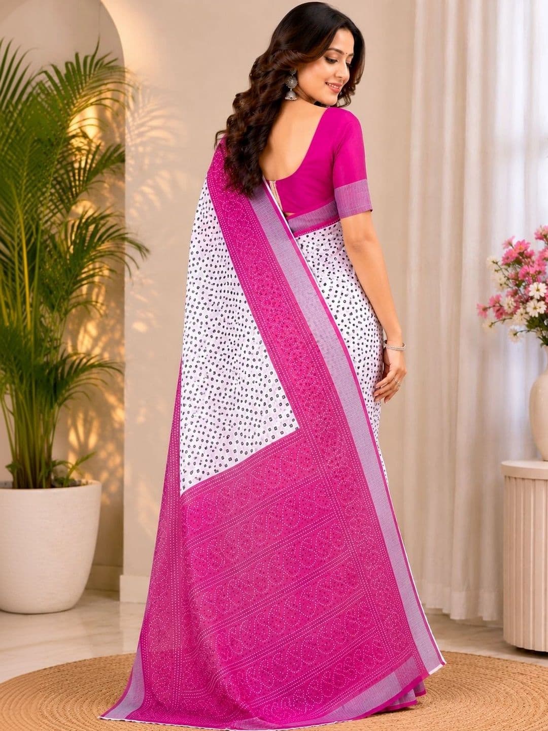 BORAD FASHION Women Designer Chanderi Saree thumbnail 2