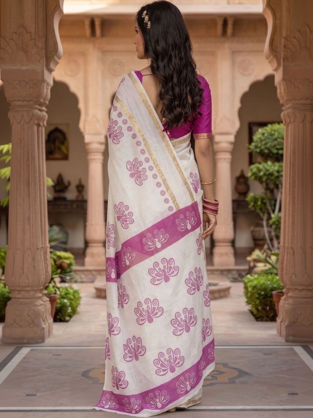 BORAD FASHION Zari Designer Chanderi Saree thumbnail 4