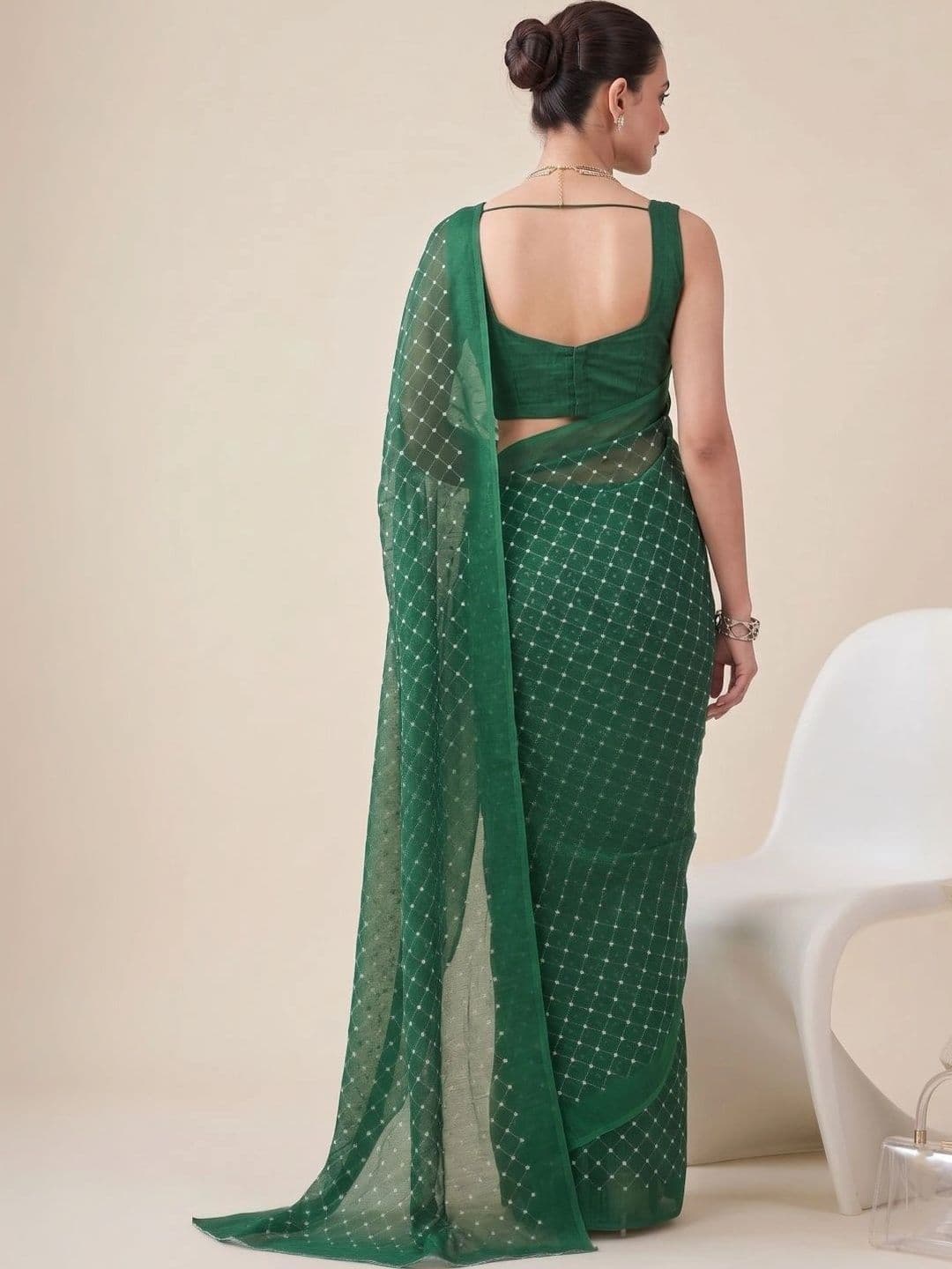 BORAD FASHION Woven Design Designer Chanderi Saree thumbnail 3