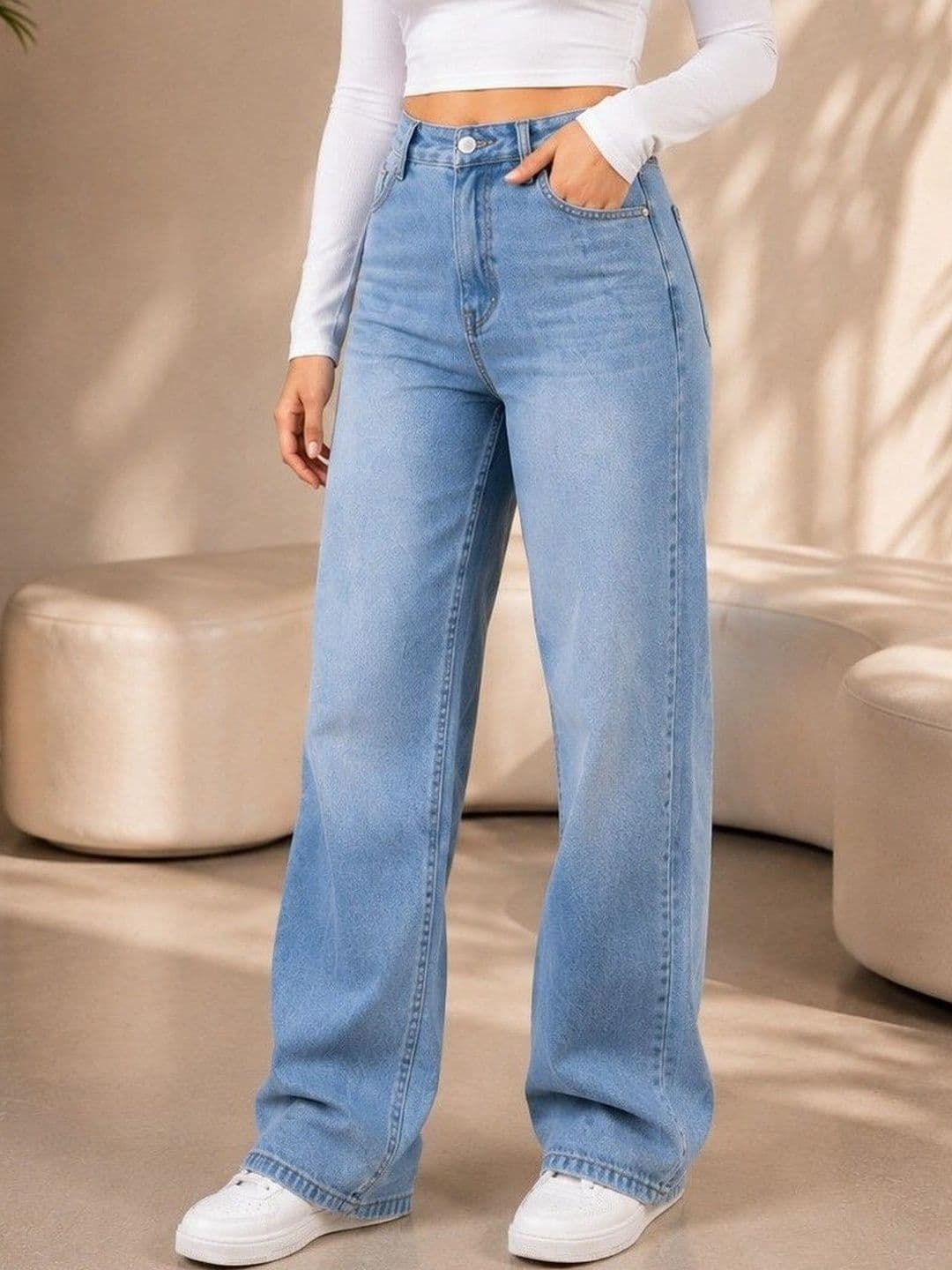 DENIMLOOK Women High-Rise Light Fade Jeans - view 1