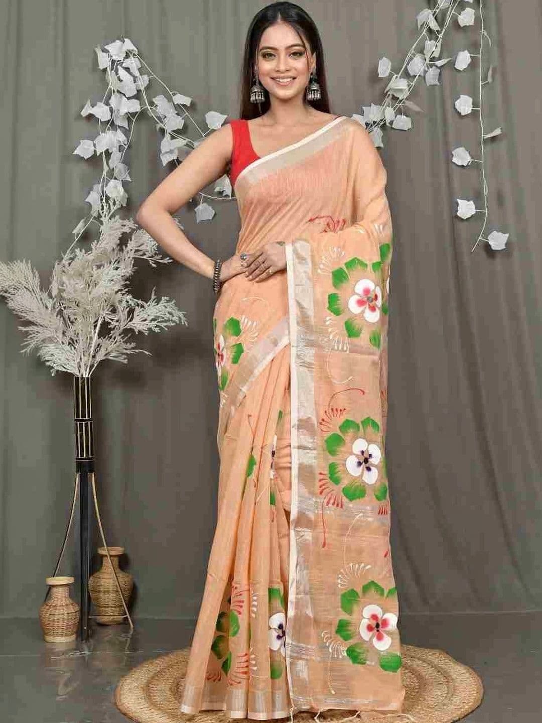 RoyBoni Women Pure Cotton Taant Saree - view 1