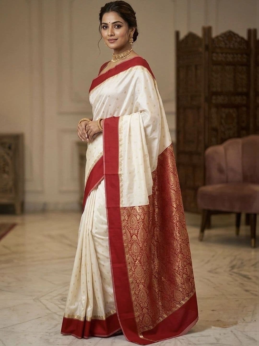 Silk Loomluxe Woven Design Zari Art Silk Saree thumbnail 3