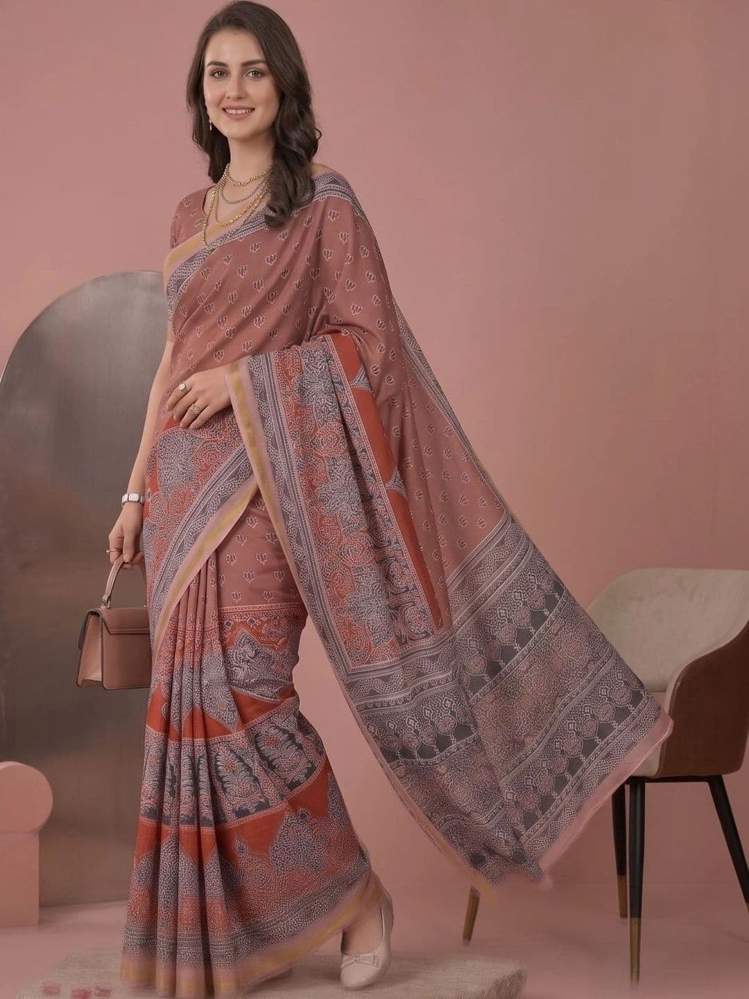 BORAD FASHION Kalamkari Designer Chanderi Saree thumbnail 2