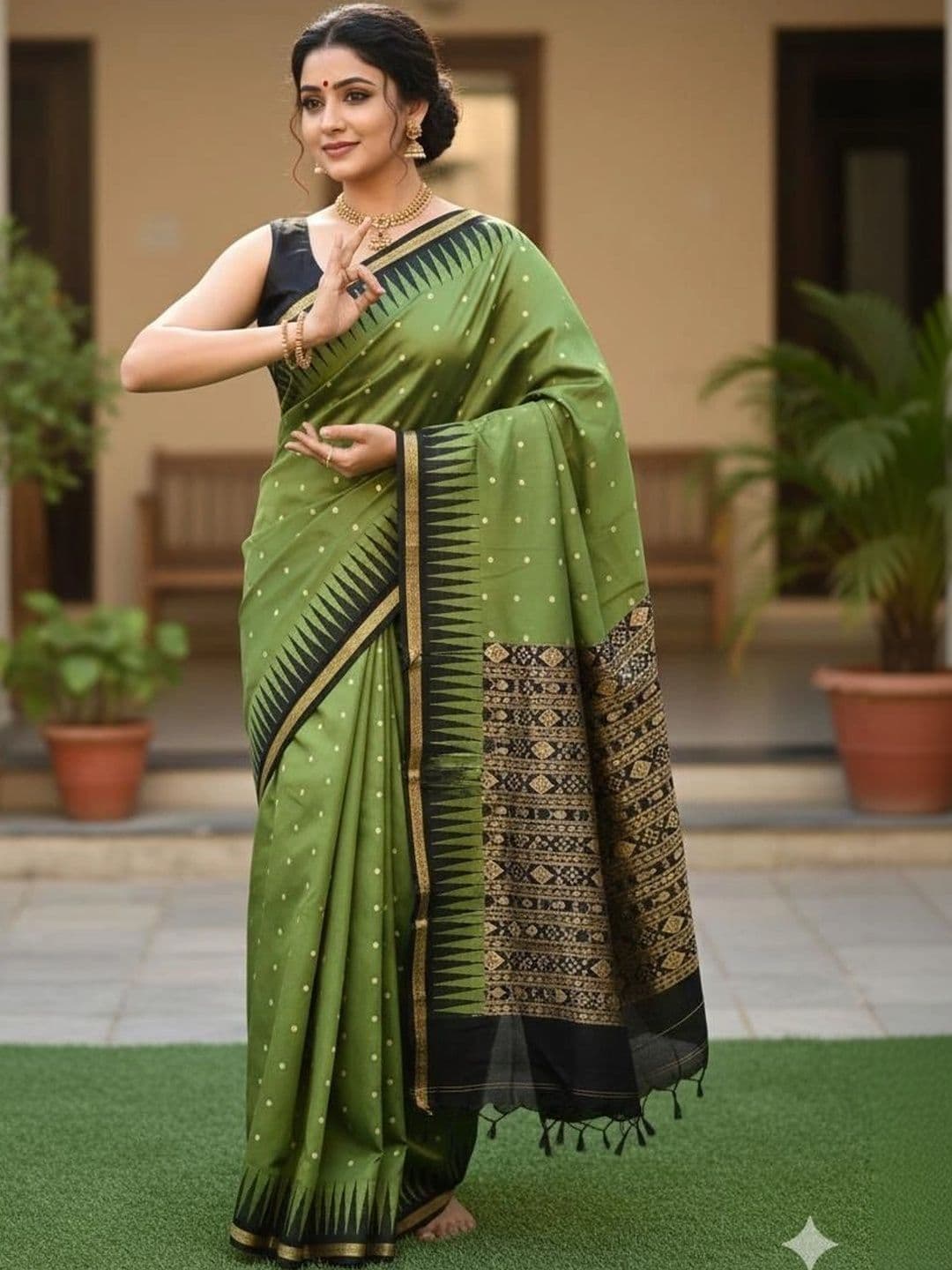 Silk Loomluxe Zari Art Silk Sambalpuri Saree thumbnail 6
