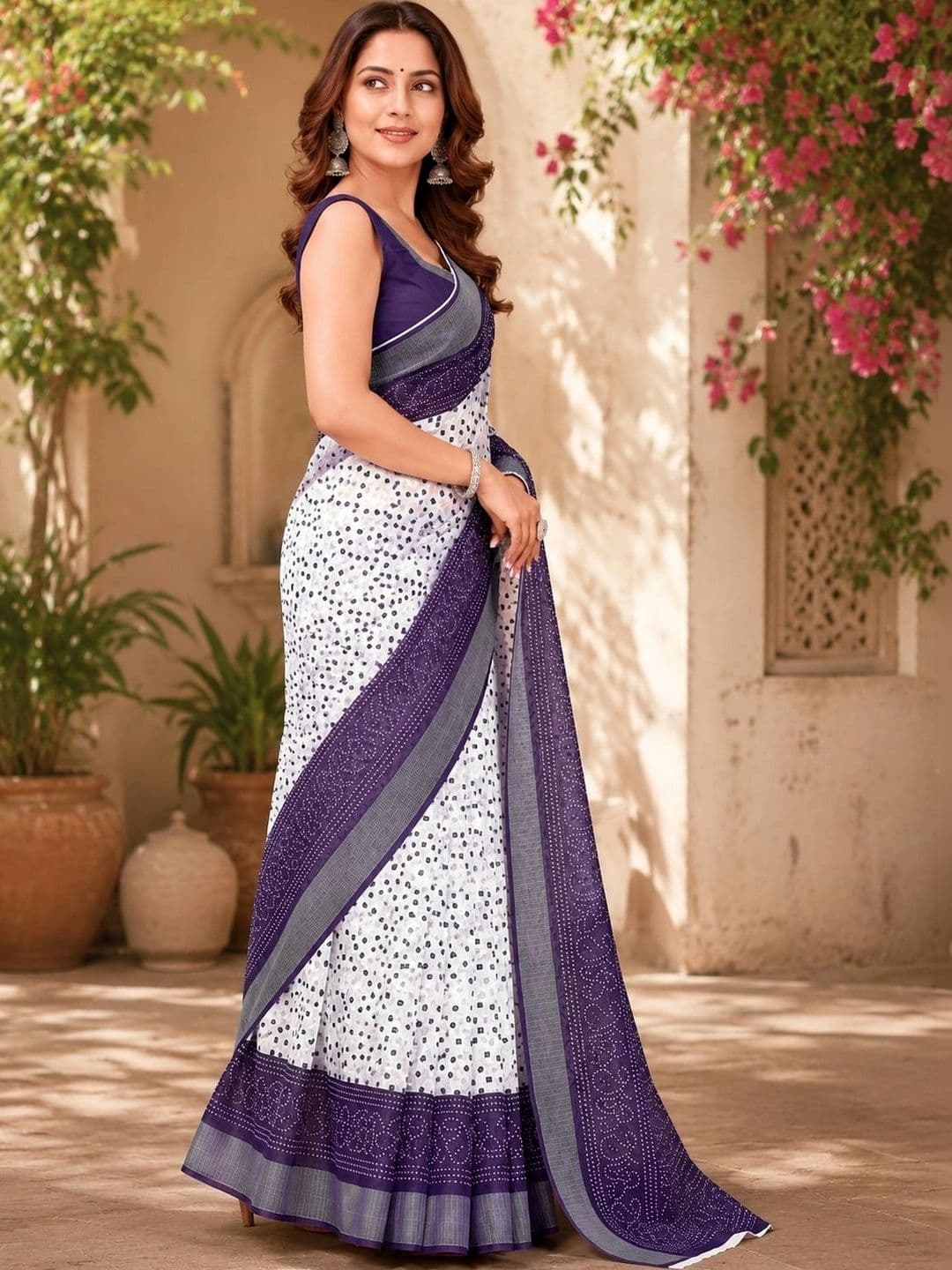BORAD FASHION Designer Chanderi Saree thumbnail 3