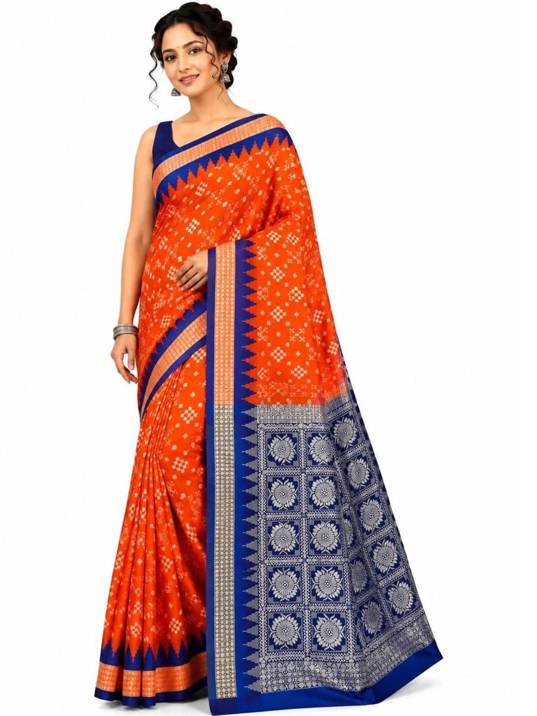 saree destination  Women Zari Art Silk Sambalpuri Saree - view 1