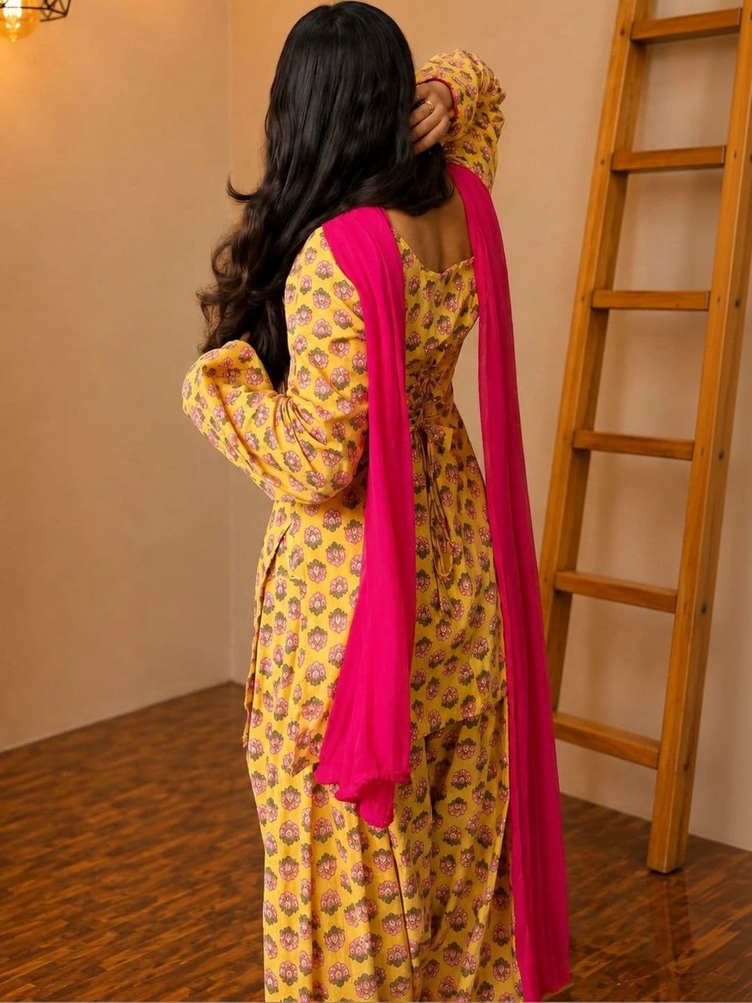 shreeram Women Floral Printed Regular Pure Cotton Kurta with Patiala & With Dupatta thumbnail 2