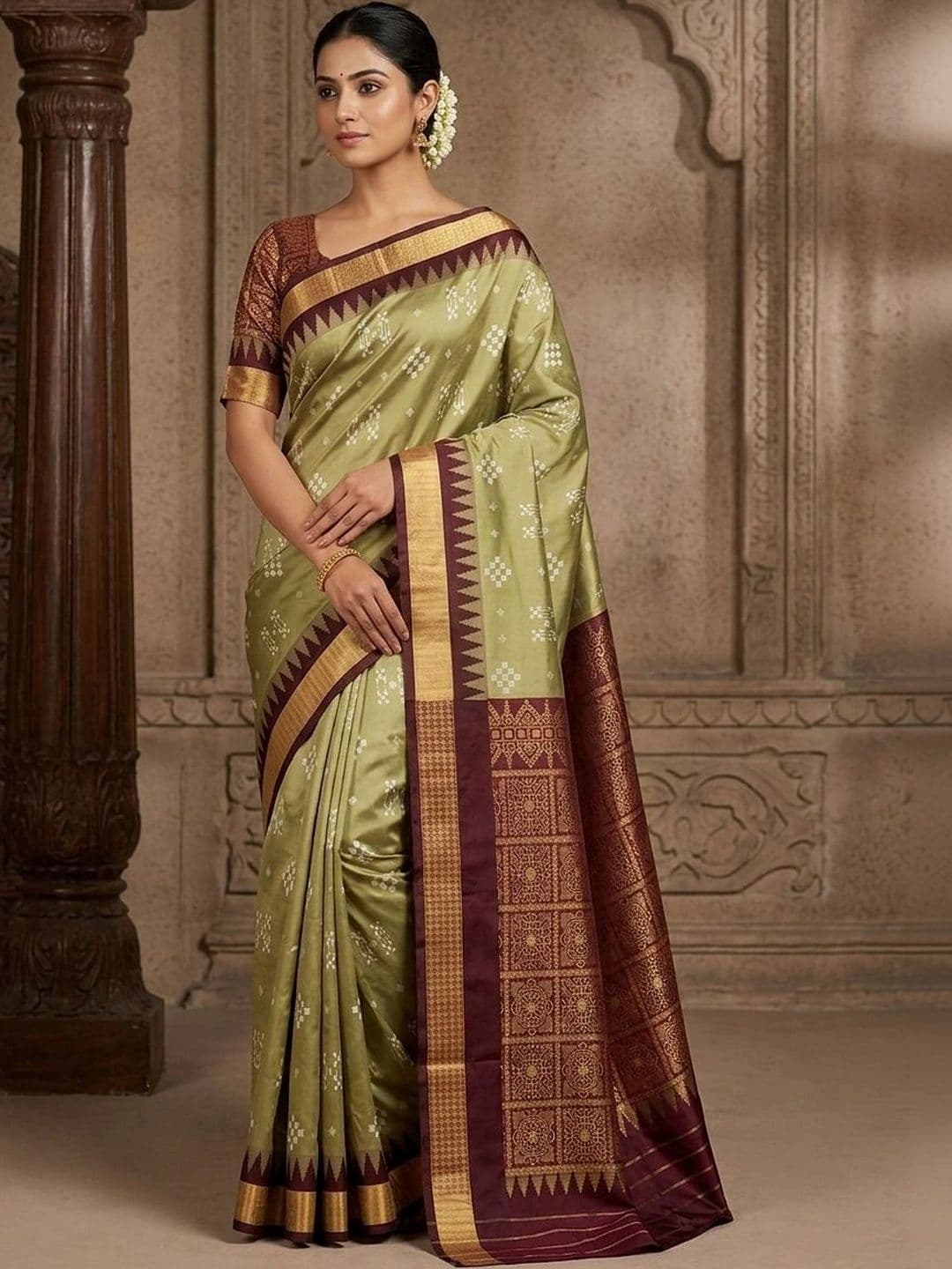 Silk Loomluxe Zari Art Silk Sambalpuri Saree thumbnail 4