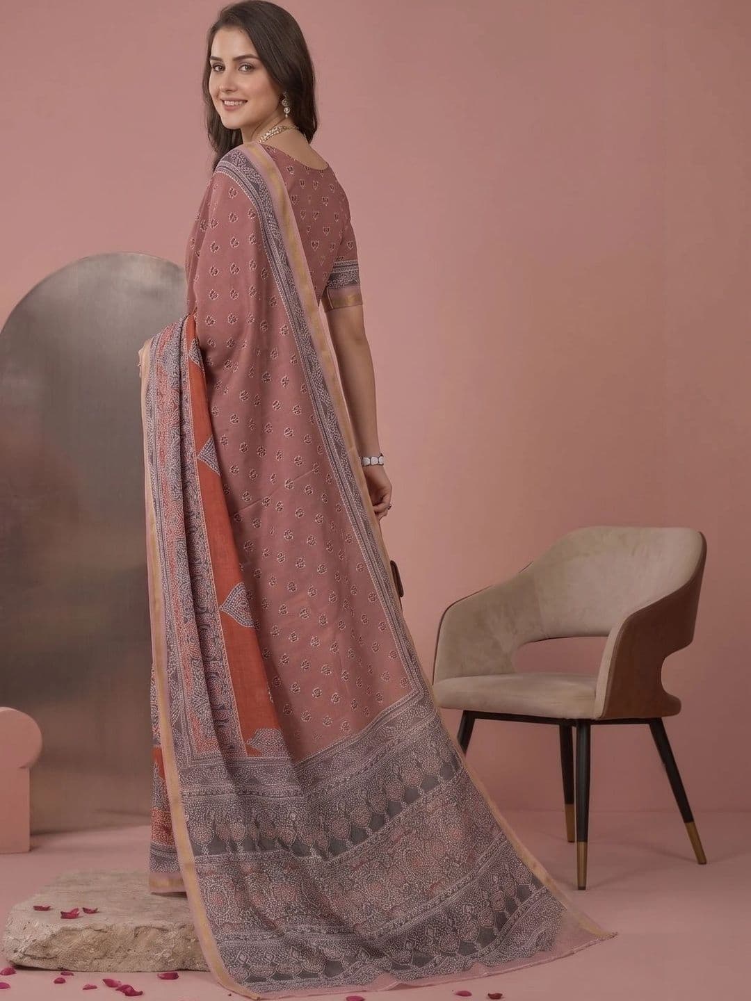 BORAD FASHION Kalamkari Designer Chanderi Saree thumbnail 3