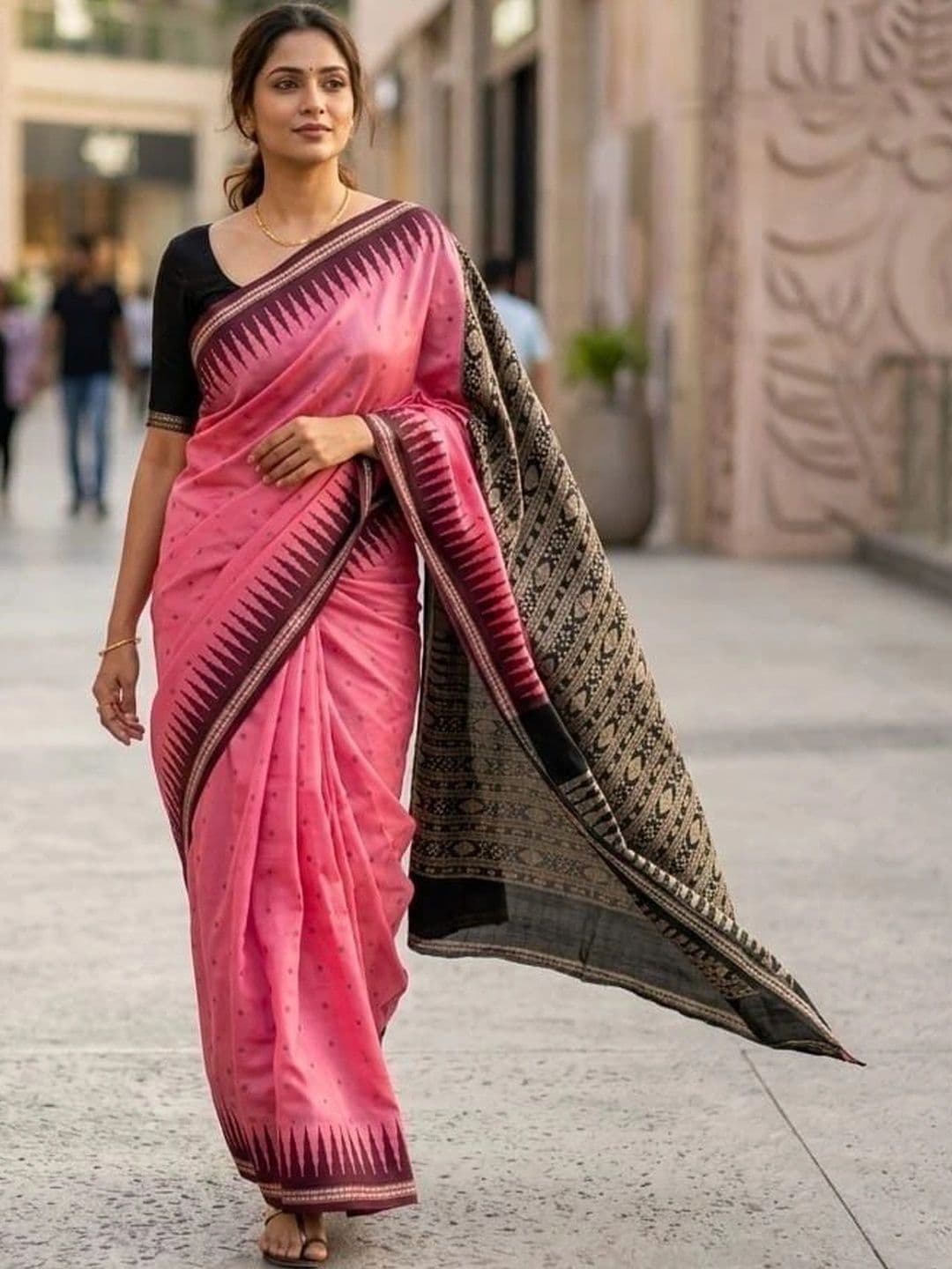Silk Loomluxe Art Silk Sambalpuri Saree thumbnail 3