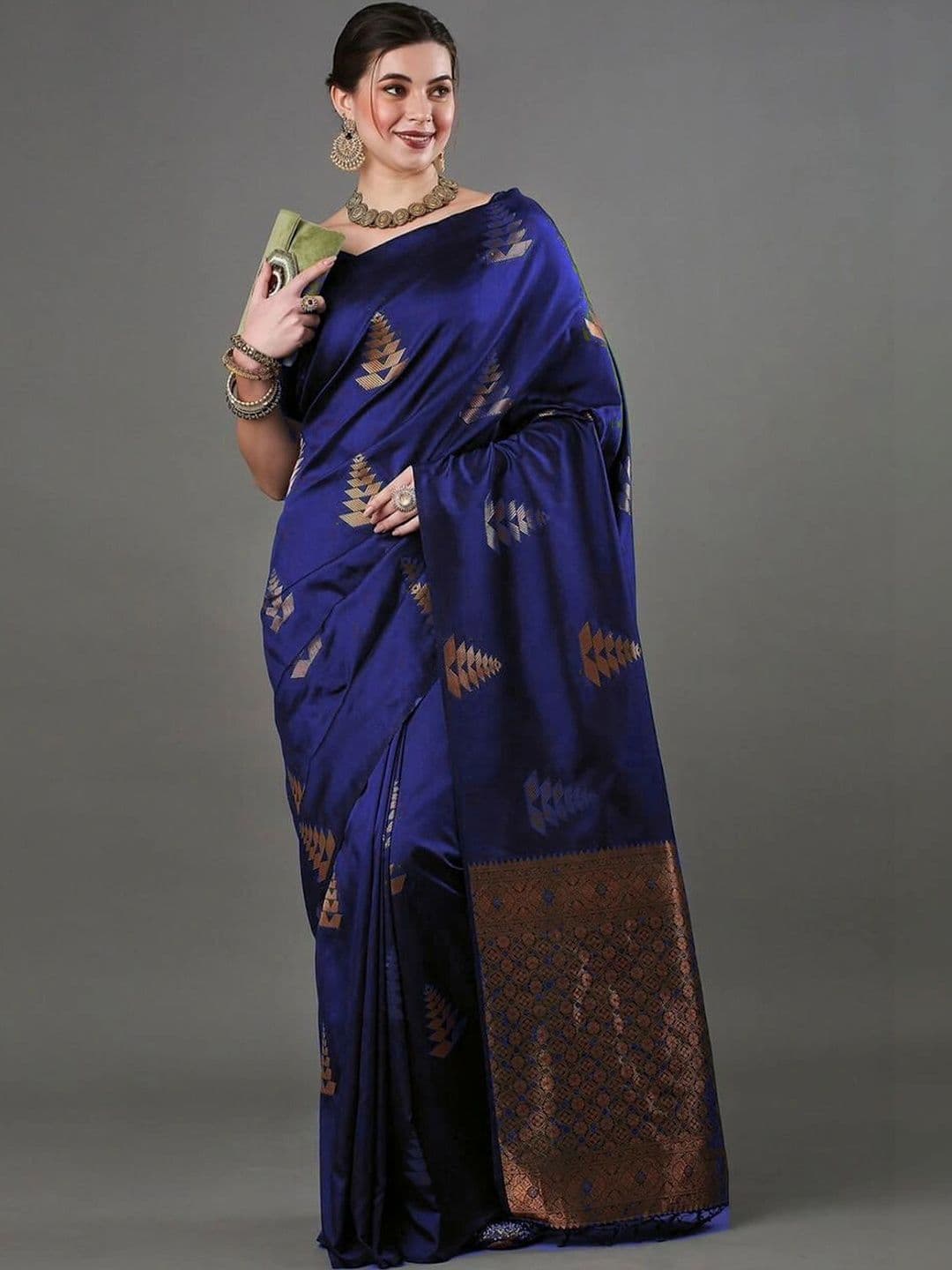 revika Woven Design Zari Art Silk Designer Kanjeevaram Saree thumbnail 3