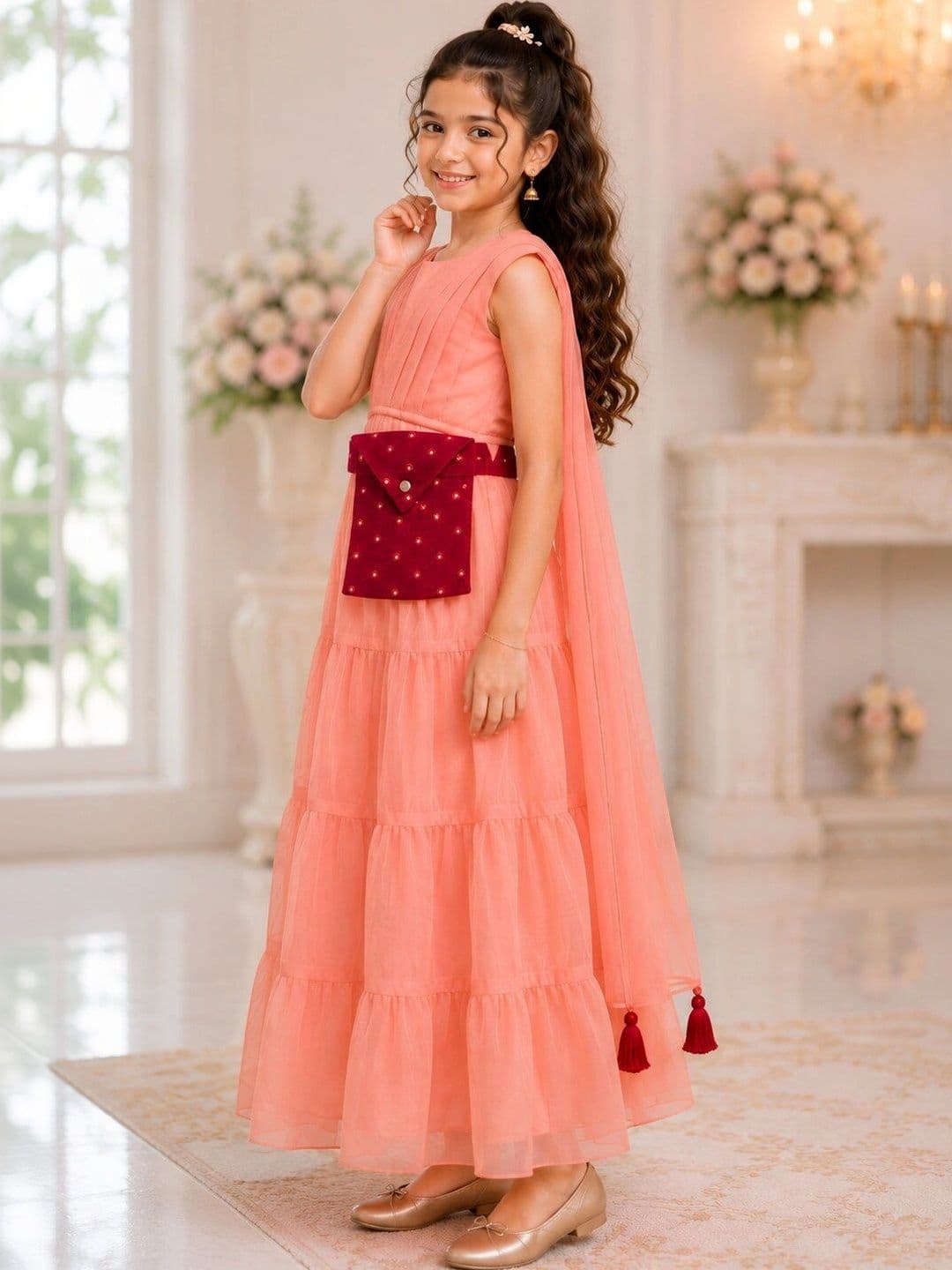 BAESD Girls Ready to Wear Lehenga & Blouse With Dupatta thumbnail 4
