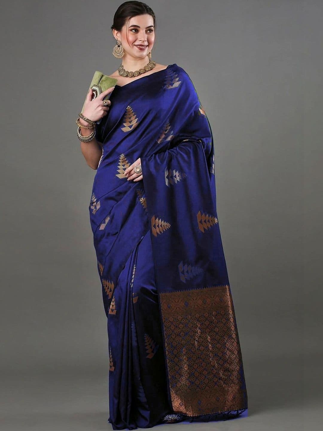 Mitera Woven Design Zari Silk Blend Banarasi Saree - view 1