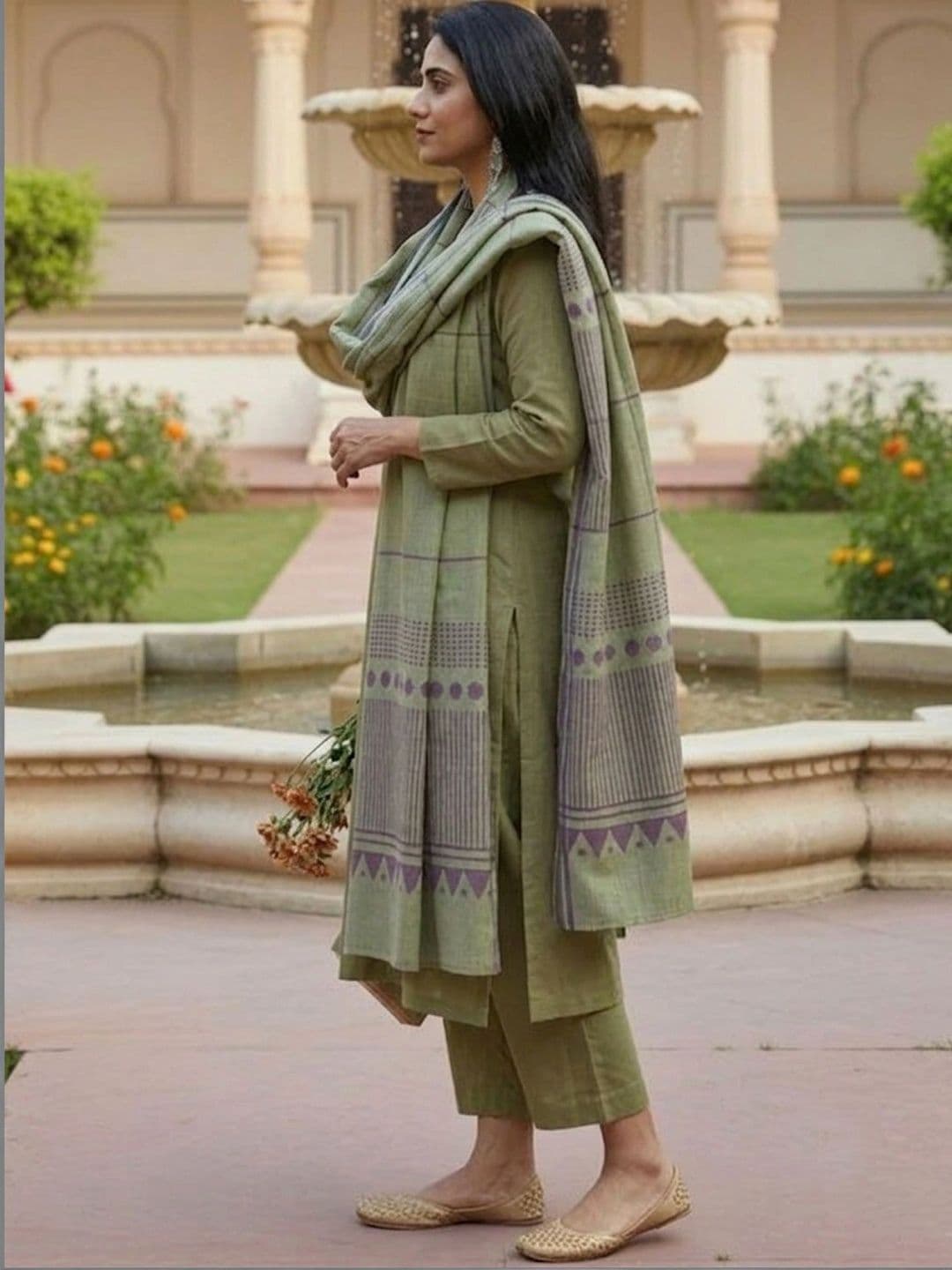 all about you Women Ethnic Motifs Regular Kurta with Trousers & With Dupatta thumbnail 6
