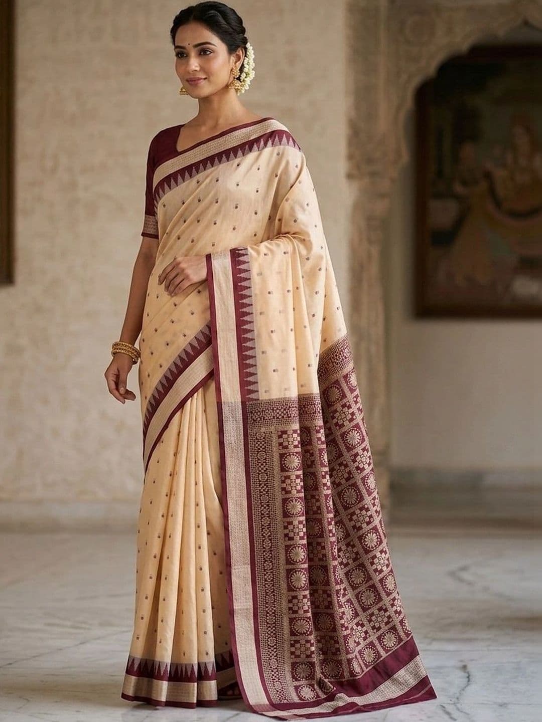 Silk Loomluxe Zari Art Silk Sambalpuri Saree thumbnail 3