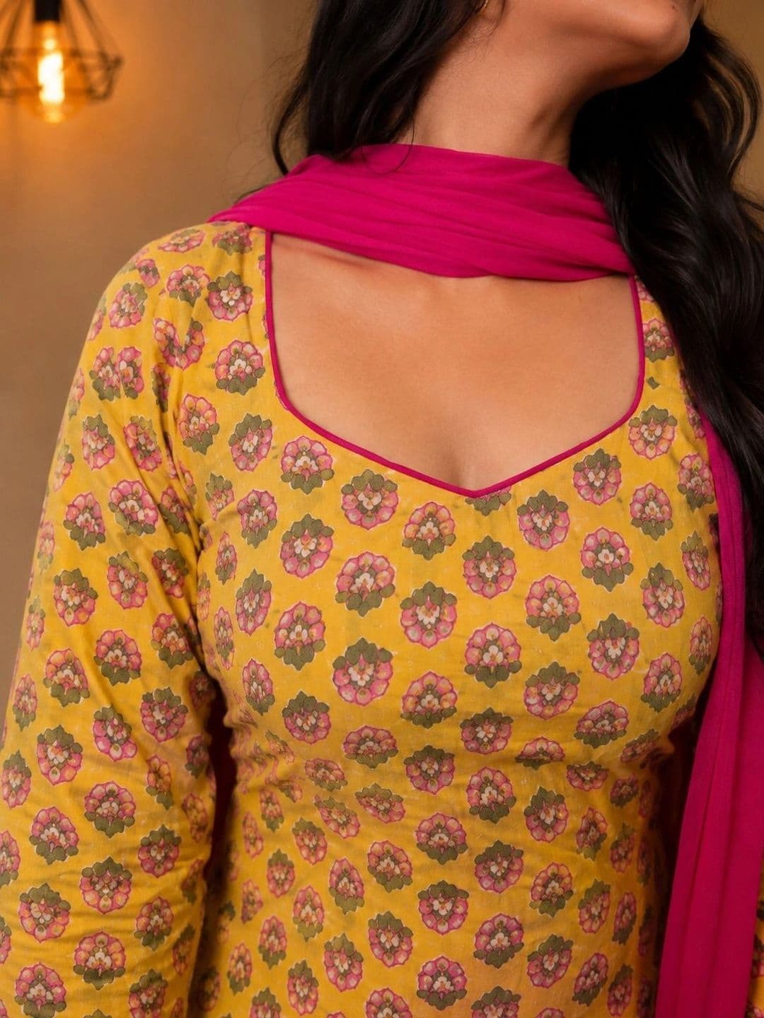 shreeram Women Floral Printed Regular Pure Cotton Kurta with Patiala & With Dupatta thumbnail 7