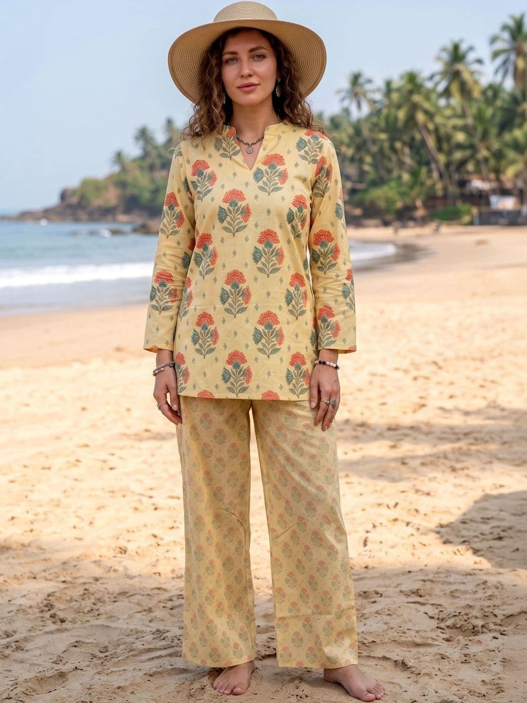 Laasika Floral Printed Tunic with Trousers - view 1