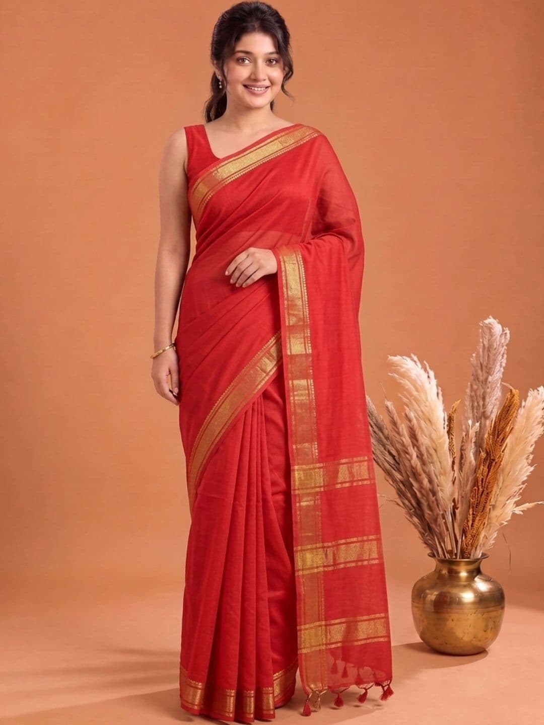 Aparna Zari Pure Cotton Saree thumbnail 5
