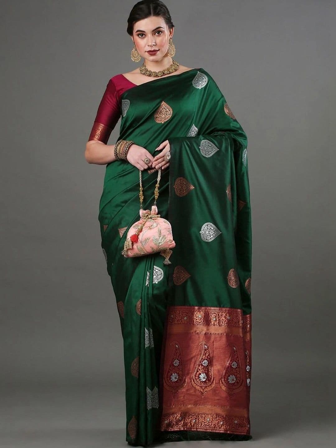 revika Woven Design Zari Art Silk Designer Kanjeevaram Saree - view 1