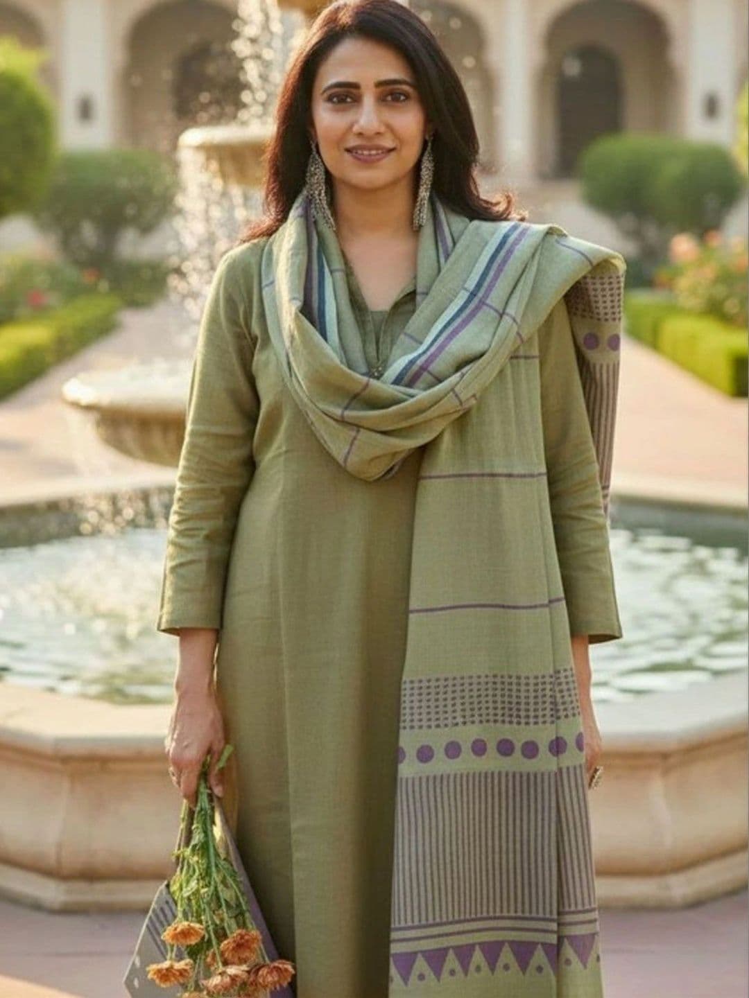 all about you Women Ethnic Motifs Regular Kurta with Trousers & With Dupatta thumbnail 2